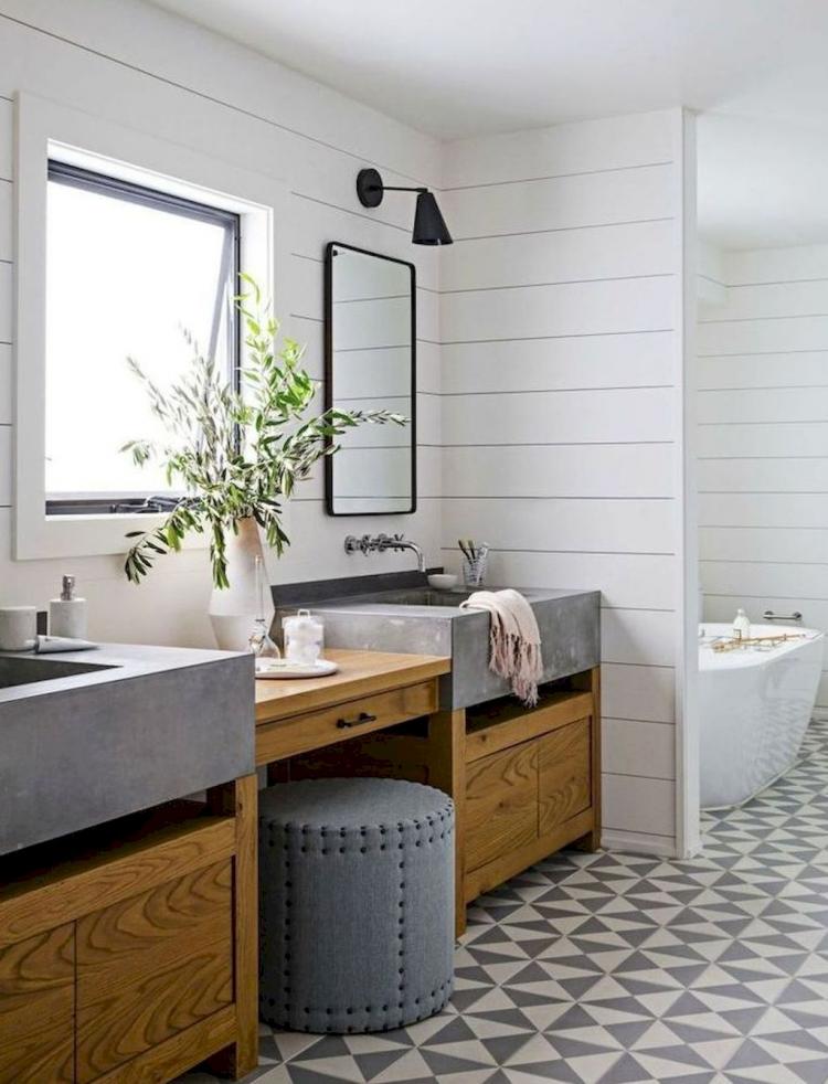 95+ Good Modern Farmhouse Bathroom Decor Ideas