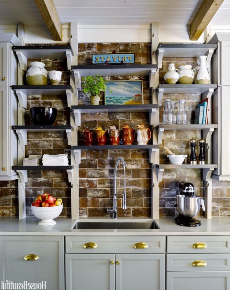 30+ Modern Rustic Kitchen Decor Open Shelves Ideas