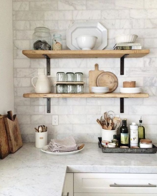 30+ Modern Rustic Kitchen Decor Open Shelves Ideas – Page 11 ...